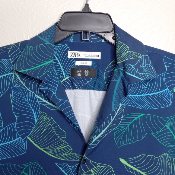 ZARA Hawaiian Short Sleeve Men’s Shirt Size S - Picture 6 of 7